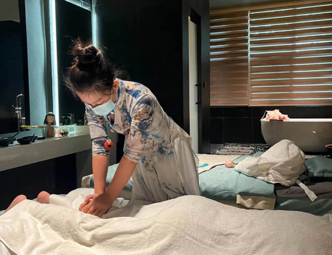 韵花阁的按摩一角